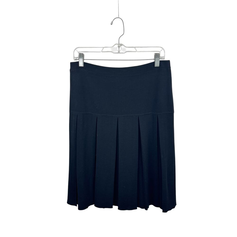 Ming Want Black Knit Pleated Skirt